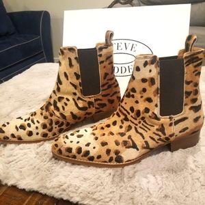 Men's Steve Madden horse hair leopard boots size 13
